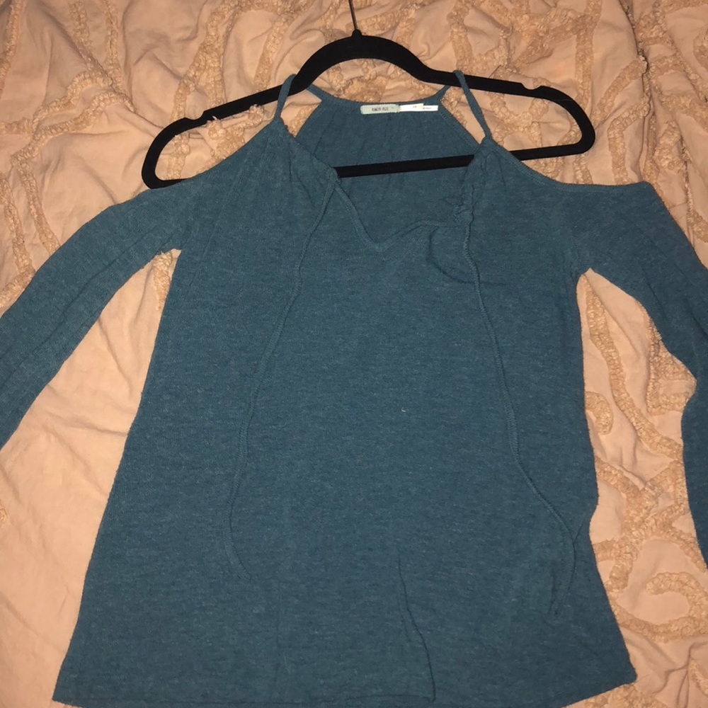 Cold shoulder sweater